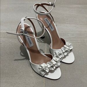 Steve Madden White Floral Women's Heels